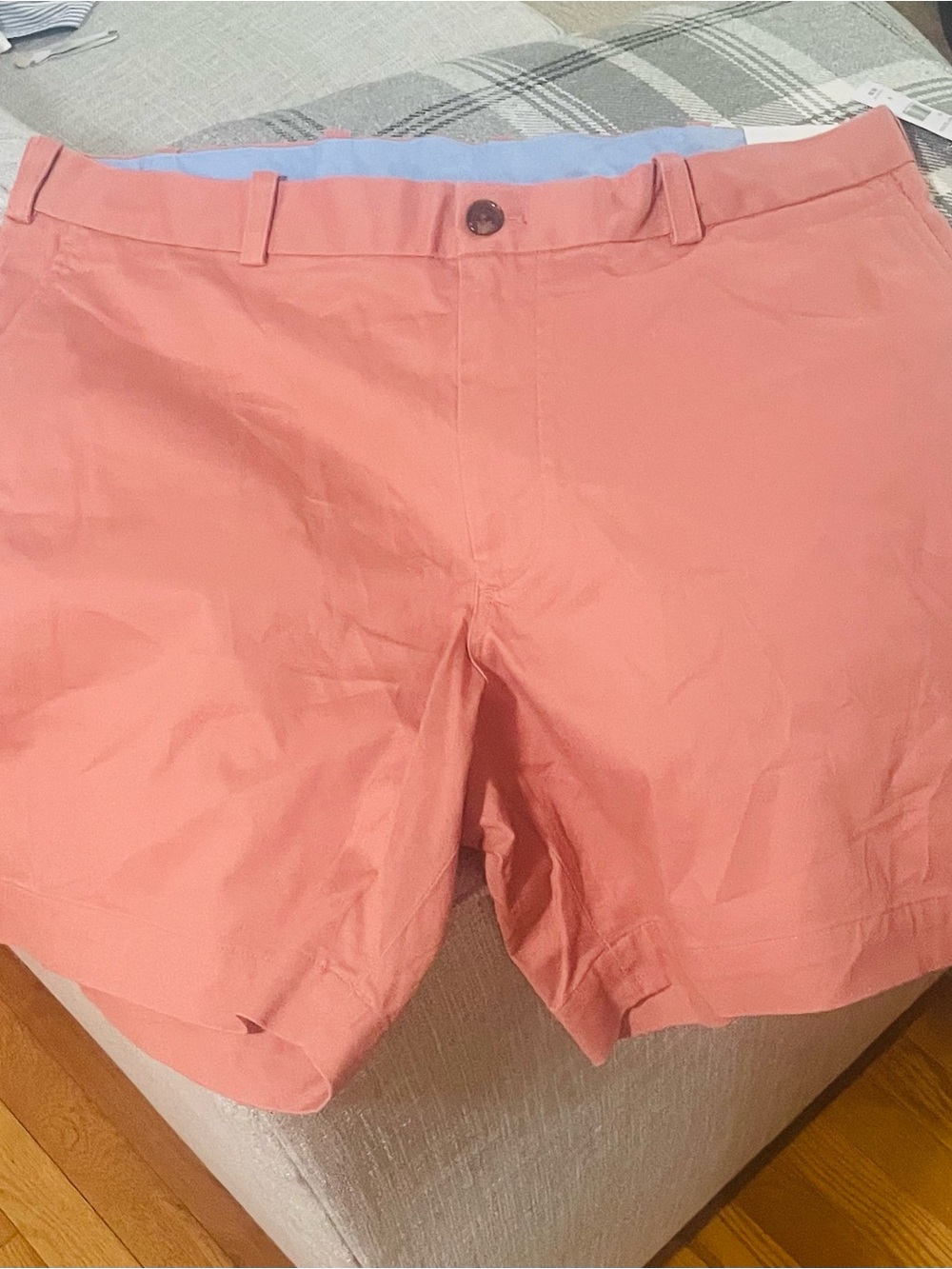 Brooks Brothers Coral-Pink Flat-Front Men's Shorts